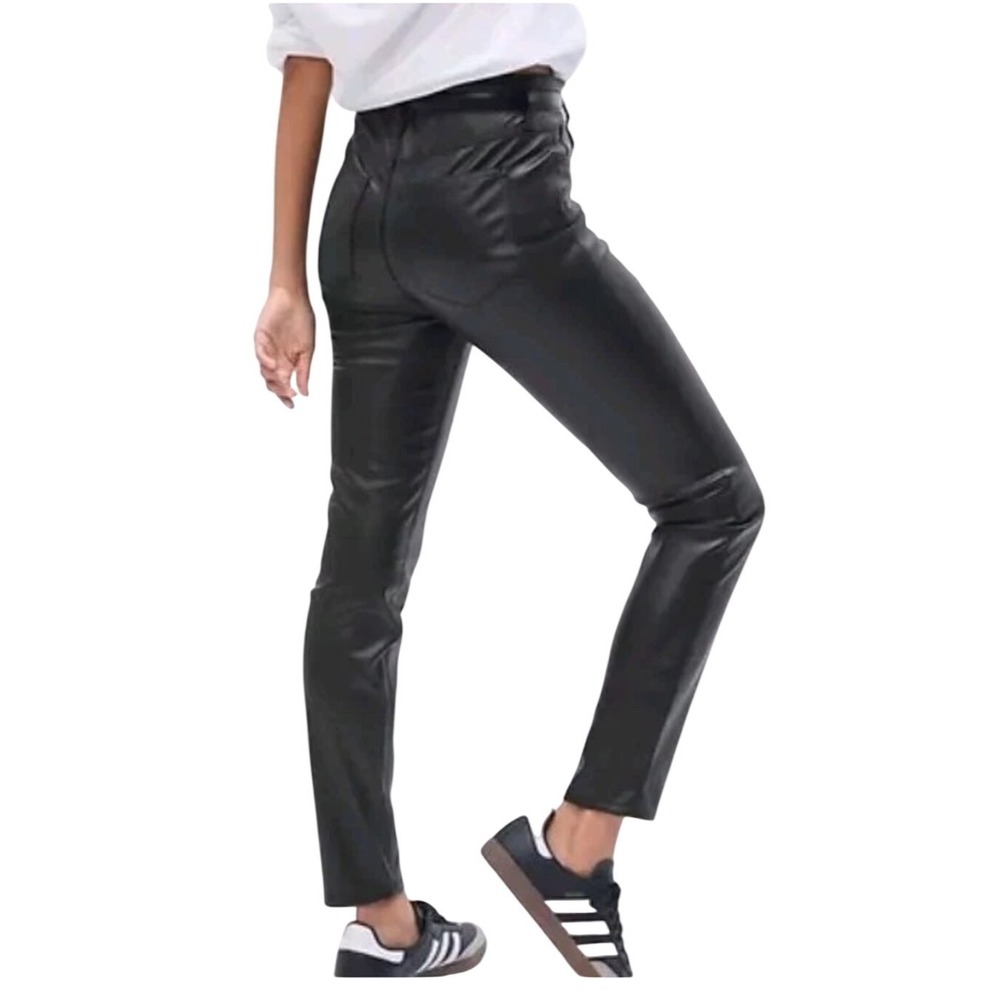 Gap High Rise Universal Vegan Faux Leather Leggings Black Size 28 Regular - Picture 2 of 10
